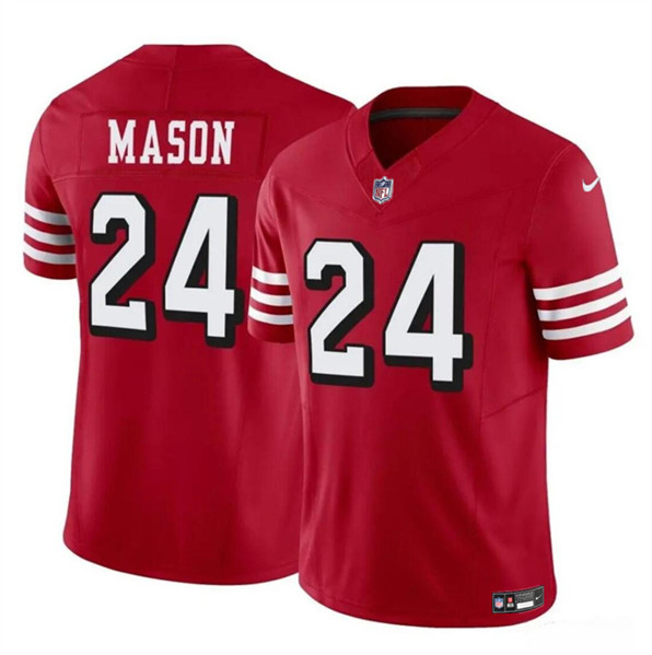 San Francisco 49ers #24 Jordan Mason New Red 2023 F.U.S.E. Stitched Jersey