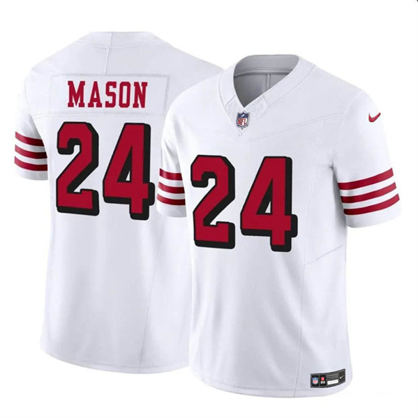 San Francisco 49ers #24 Jordan Mason New White 2023 F.U.S.E. Stitched Jersey
