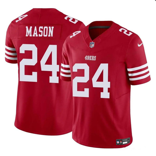 San Francisco 49ers #24 Jordan Mason Red 2023 F.U.S.E. Stitched Jersey