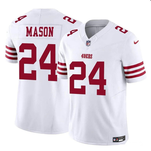 San Francisco 49ers #24 Jordan Mason White 2023 F.U.S.E. Stitched Jersey