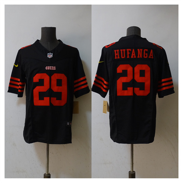 San Francisco 49ers #29 Talanoa Hufanga 2023 F.U.S.E. Black Vapor Untouchable Limited Stitched Jersey