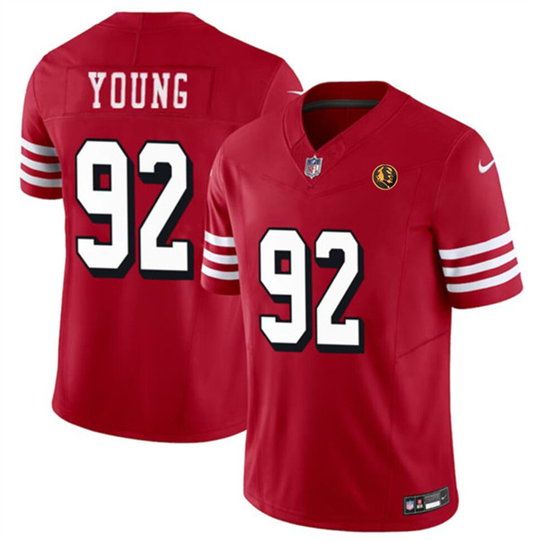San Francisco 49ers #92 Chase Young New Red 2023 F.U.S.E. With John Madden Patch Vapor Limited Stitched Jersey