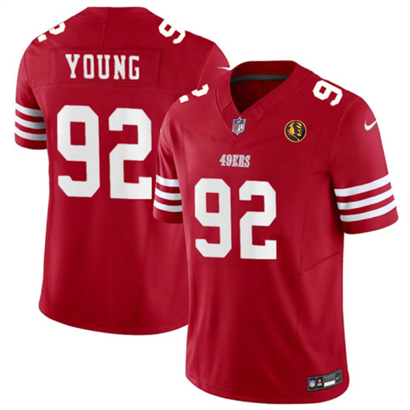 San Francisco 49ers #92 Chase Young Red 2023 F.U.S.E. With John Madden Patch Vapor Limited Stitched Jersey