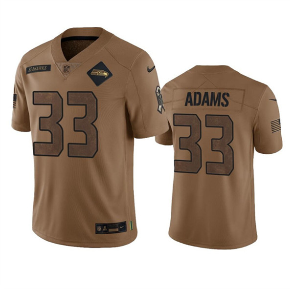 Seattle Seahawks #33 Jamal Adams 2023 Brown Salute To Service Limited Stitched Jersey