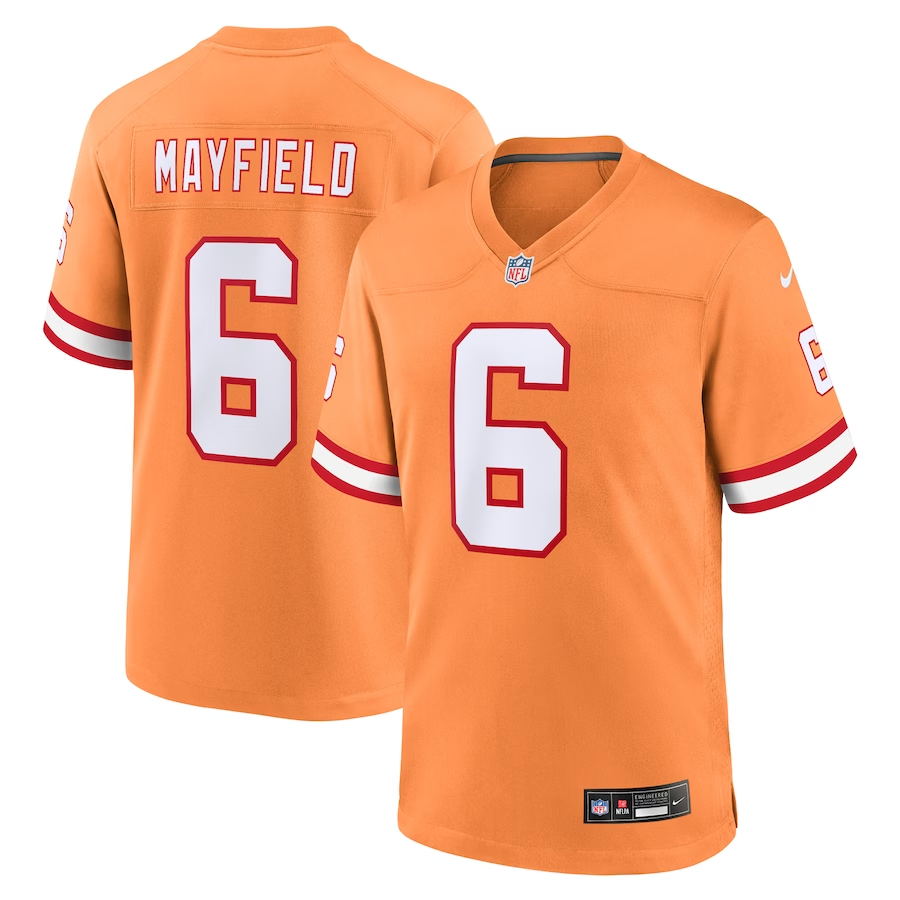 Tampa Bay Buccaneers #6 Baker Mayfield Orange Game Limited Stitched Jersey