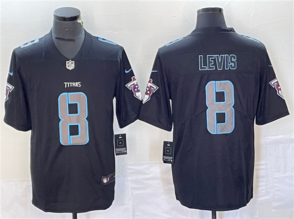 Tennessee Titans #8 Will Levis Black 2018 Impact Limited Stitched Jersey