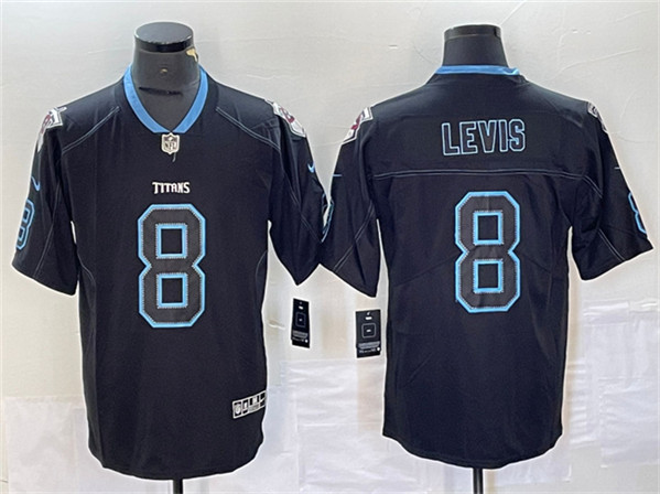 Tennessee Titans #8 Will Levis Navy 2018 Lights Out Color Rush Limited Stitched Jersey