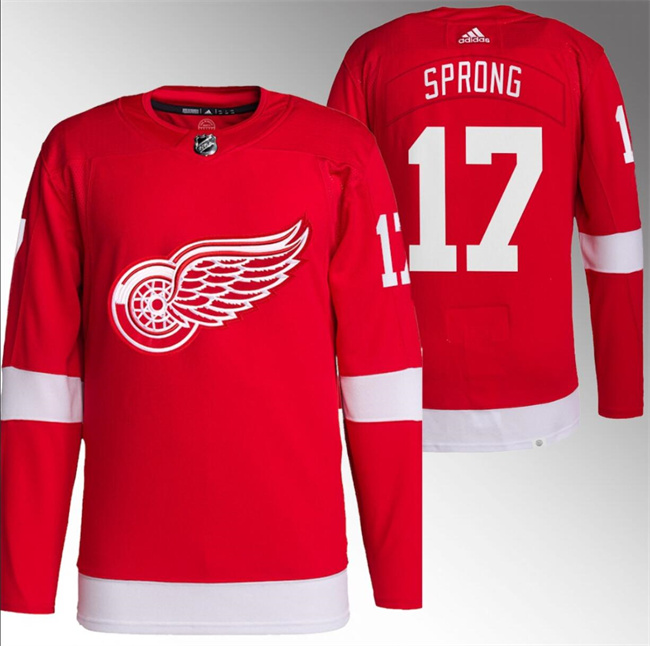 Detroit Red Wings #17 Daniel Sprong Red Stitched Jersey