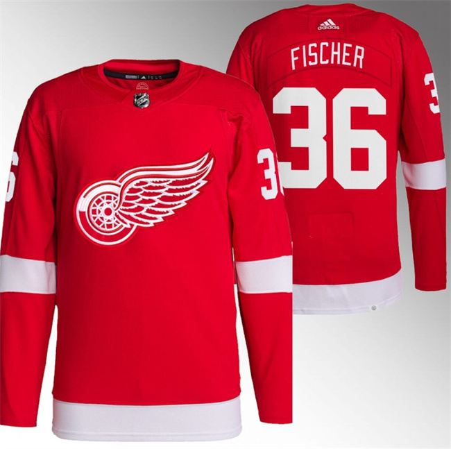 Detroit Red Wings #36 Christian Fischer Red Stitched Jersey