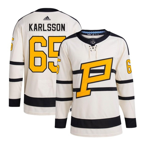 Pittsburgh Penguins #65 Erik Karlsson Cream 2023 Winter Classic Stitched Jersey