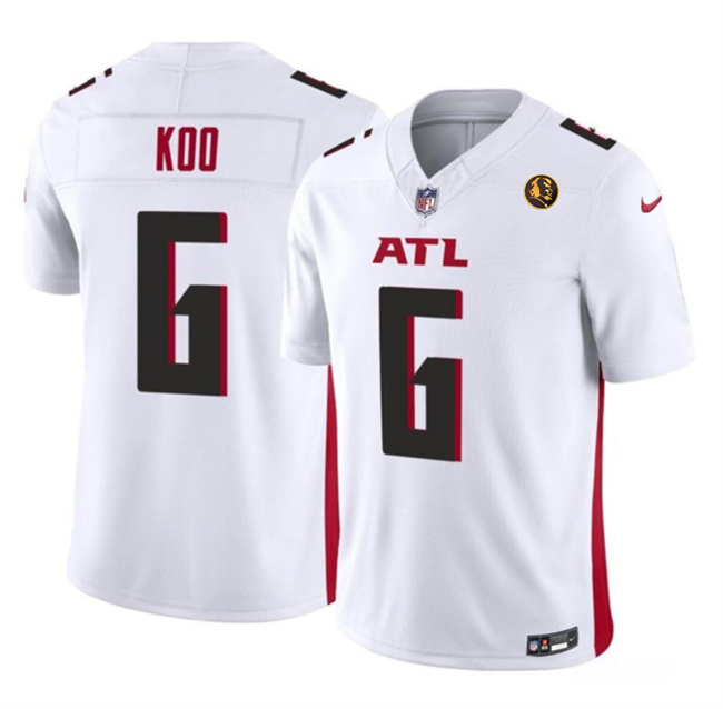 Atlanta Falcons #6 Younghoe Koo White 2023 F.U.S.E. With John Madden Patch Vapor Limited Stitched Jersey