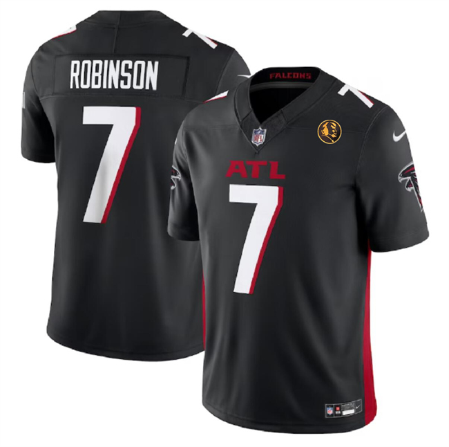 Atlanta Falcons #7 Bijan Robinson Black 2023 F.U.S.E. With John Madden Patch Vapor Limited Stitched Jersey