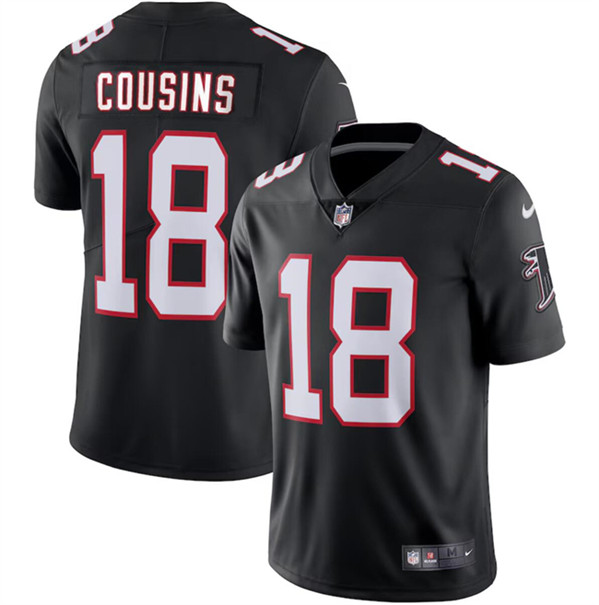 Atlanta Falcons #18 Kirk Cousins Black Vapor Untouchable Limited Stitched Jersey