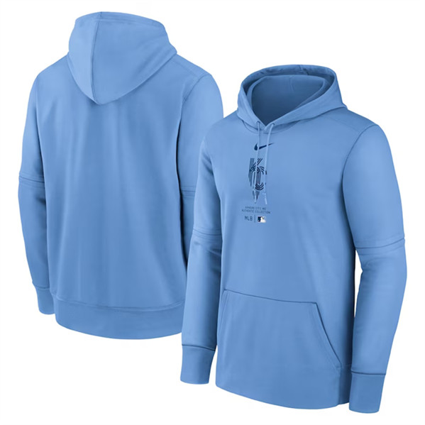 Kansas City Royals Light Blue Collection Practice Performance Pullover Hoodie