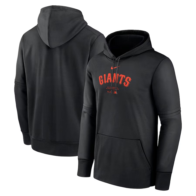 San Francisco Giants Black Collection Practice Performance Pullover Hoodie