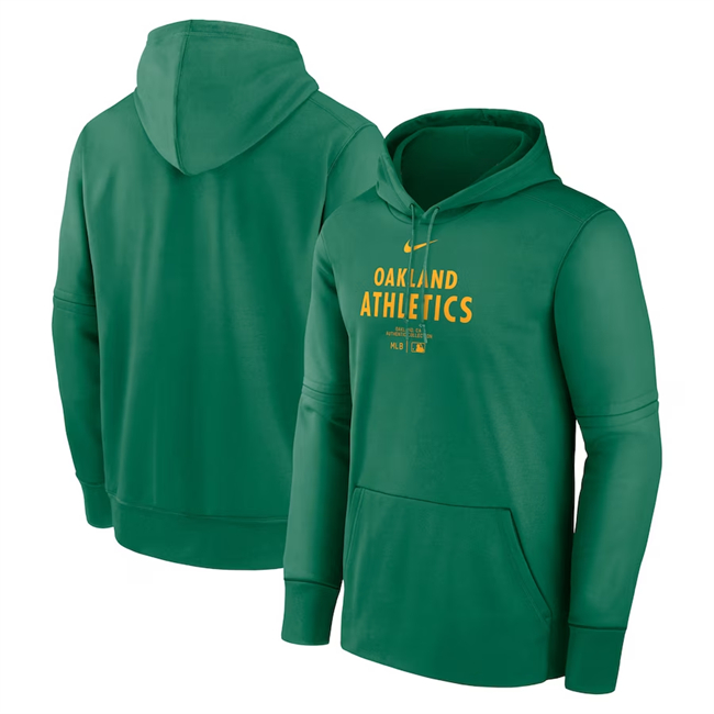 Oakland Athletics Green Collection Practice Performance Pullover Hoodie