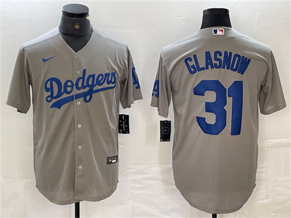 Los Angeles Dodgers #31 Tyler Glasnow Gray Cool Base Stitched Jersey