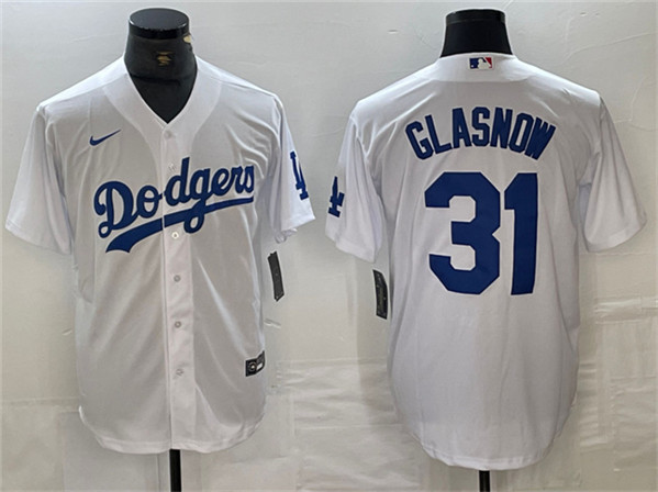 Los Angeles Dodgers #31 Tyler Glasnow White Cool Base Stitched Jersey