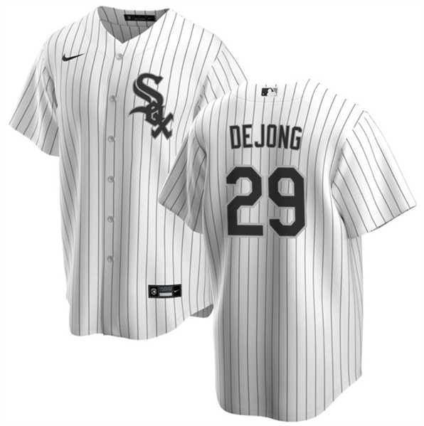 Chicago White Sox #29 Paul DeJong White Cool Base Stitched Jersey