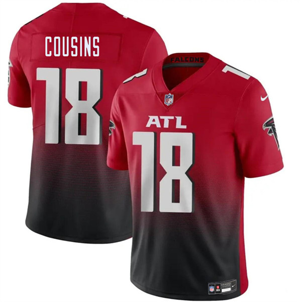 Atlanta Falcons #18 Kirk Cousins Red Black Vapor Untouchable Limited Stitched Jersey