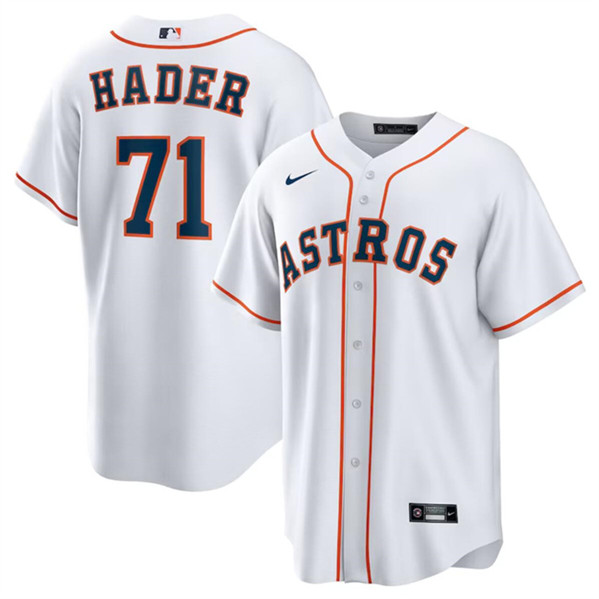 Houston Astros #71 Josh Hader White Cool Base Stitched Jersey