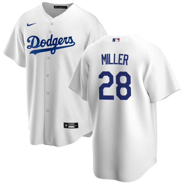 Los Angeles Dodgers #28 Bobby Miller White Cool Base Stitched Jersey