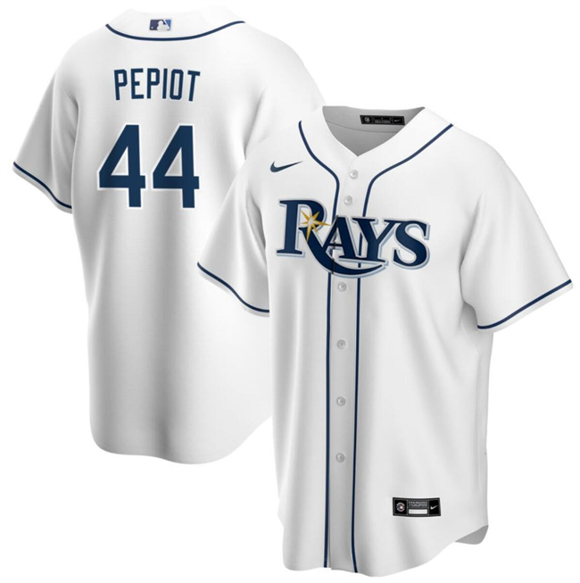 Tampa Bay Rays #44 Ryan Pepiot White Cool Base Stitched Jersey