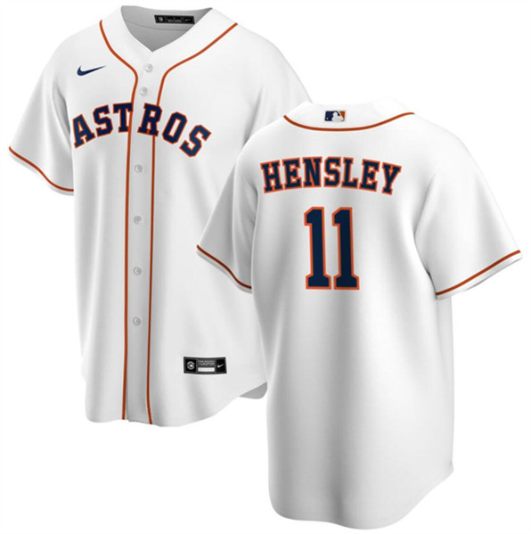 Houston Astros #11 David Hensley White Cool Base Stitched Jersey