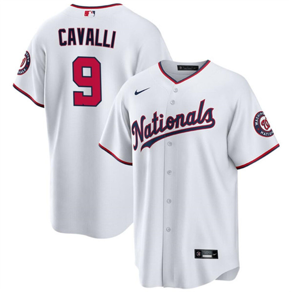 Washington Nationals #9 Cade Cavalli White Cool Base Stitched Jersey