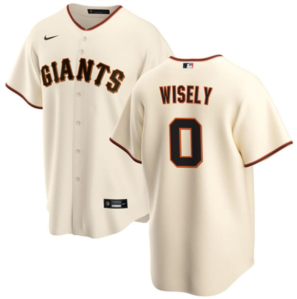 San Francisco Giants #0 Brett Wisely Cream Cool Base Stitched Jersey