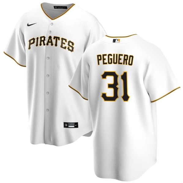 Pittsburgh Pirates #31 Liover Peguero White Cool Base Stitched Jersey