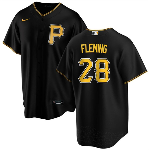 Pittsburgh Pirates #28 Josh Fleming Black Cool Base Stitched Jersey