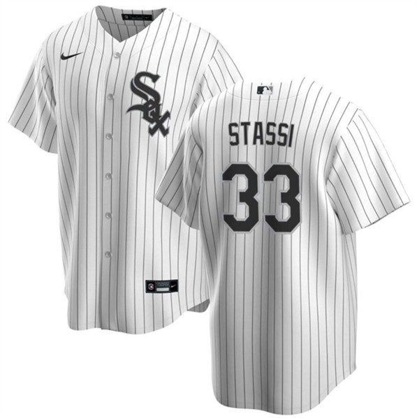 Chicago White Sox #33 Max Stassi White Cool Base Stitched Jersey