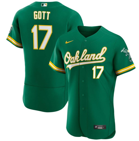 Oakland Athletics #17 Trevor Gott Green Flex Base Stitched Jersey