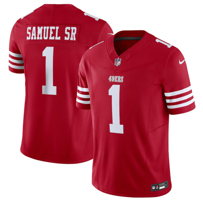 San Francisco 49ers #1 Deebo Samuel Red 2024 F.U.S.E. Vapor Untouchable Limited Stitched Jersey