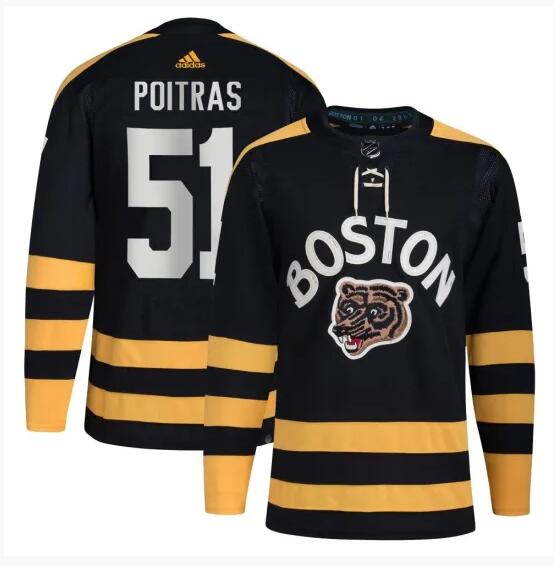 Boston Bruins #51 Matthew Poitras Black Winter Classic Primegreen Stitched Jersey