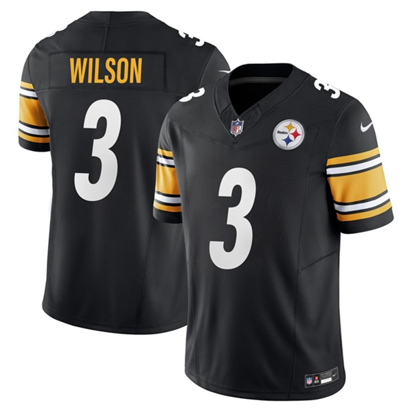 Pittsburgh Steelers #3 Russell Wilson Black 2024 F.U.S.E. Vapor Untouchable Limited Jersey