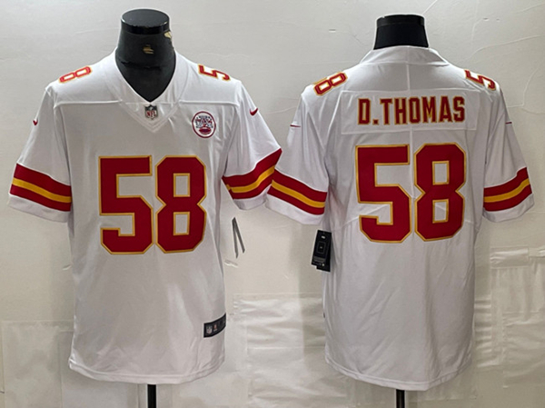 Kansas City Chiefs #58 Derrick Thomas White Vapor Untouchable Limited Stitched Jersey