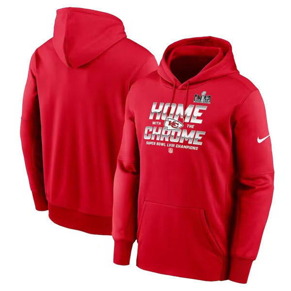 Kansas City Chiefs Red Super Bowl LVIII Champions Parade Therma Performance Pullover Hoodie