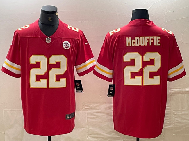 Kansas City Chiefs #22 Trent McDuffie Red Vapor Untouchable Limited Stitched Jersey