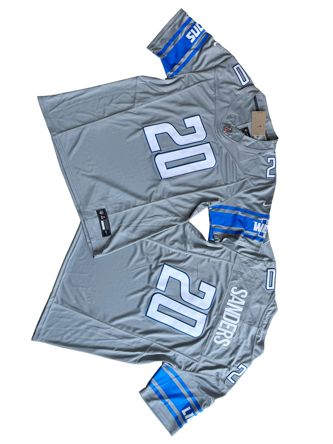 Detroit Lions #20 Barry Sanders Gray 2023 F.U.S.E. Vapor Untouchable Limited Stitched Jersey