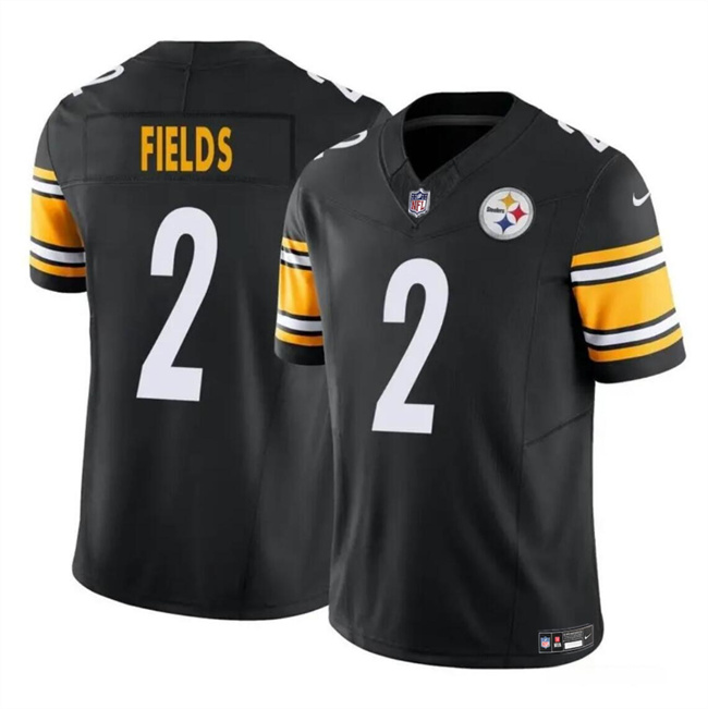 Pittsburgh Steelers #2 Justin Fields Black F.U.S.E. Vapor Untouchable Limited Stitched Jersey