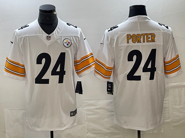Pittsburgh Steelers #24 Joey Porter Jr. White Vapor Untouchable Limited Stitched Jersey