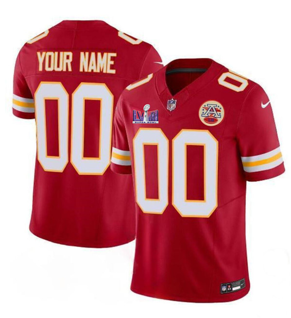 Kansas City Chiefs Custom Red 2024 F.U.S.E. Super Bowl LVIII Patch Vapor Untouchable Limited Stitched Jersey