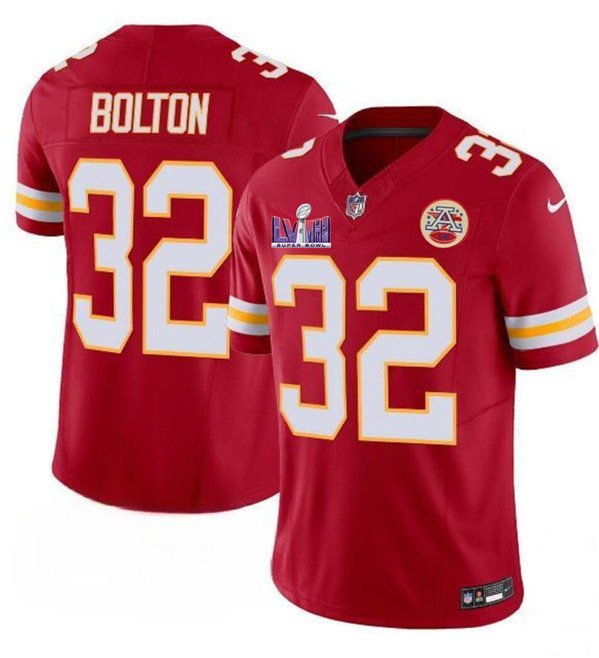 Kansas City Chiefs #32 Nick Bolton Red F.U.S.E. Super Bowl LVIII Patch Vapor Untouchable Limited Stitched Jersey