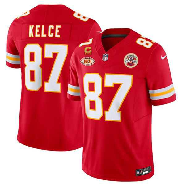Kansas City Chiefs #87 Travis Kelce Red 2024 F.U.S.E. With 