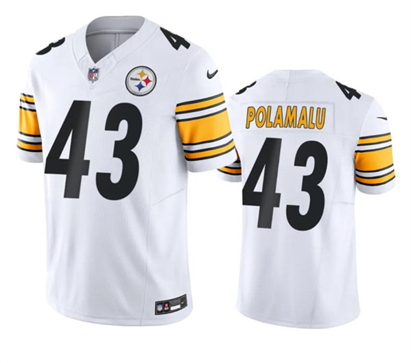 Pittsburgh Steelers #43 Troy Polamalu White 2023 F.U.S.E. Vapor Untouchable Color Rish Limited Stitched Jersey