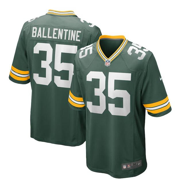 Green Bay Packers #35 Corey Ballentine Green Stitched Game Jersey