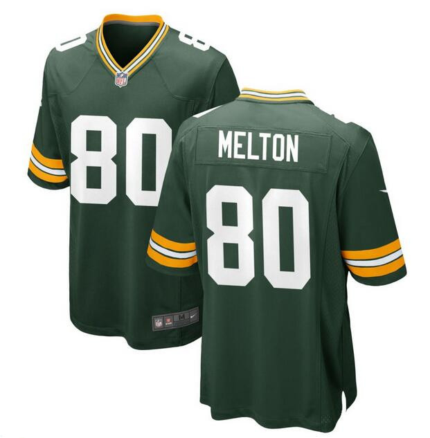 Green Bay Packers #80 Bo Melton Green Stitched Game Jersey