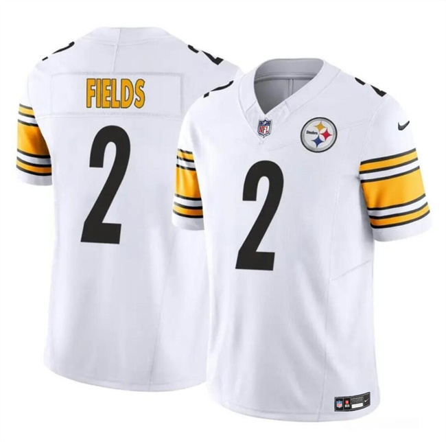 Pittsburgh Steelers #2 Justin Fields White 2024 F.U.S.E.Vapor Untouchable Limited Stitched Jersey